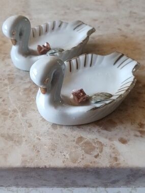 Vintage Porcelain Made in Japan Swan Mini Dish